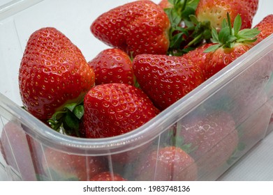 Punnet Of Red Fresh Strawberries