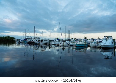 Punta Gorda, FL /USA -12 25 2019: Punta Gorda And Port Charlotte Harbor And Building