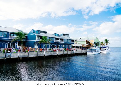 Punta Gorda, FL, USA - 12 25 2019: The Peace River At Punta Gorda And Port Charlotte