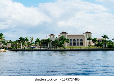 Punta Gorda, FL, USA - 12 25 2019: The Peace River At Punta Gorda And Port Charlotte