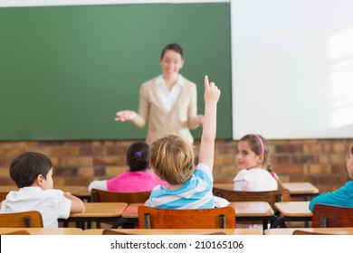 Cute Pupils Listening Their Teacher Classroom Stock Photo (Edit Now ...