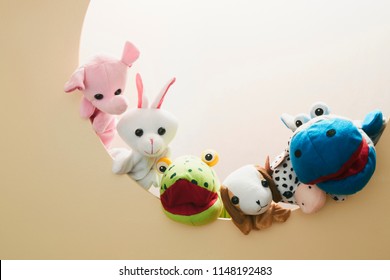 Puppet Show On Circle Background