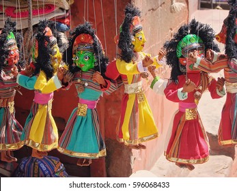 Puppets on sale on Kathmandu streets.