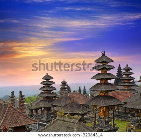 Pura Besakih. - largest hindu temple of Bali, Indonesia
