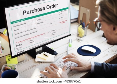 Purchase Order Form Payslip Concept - Shutterstock ID 483879061