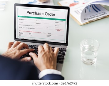 Purchase Order Form Payslip Concept