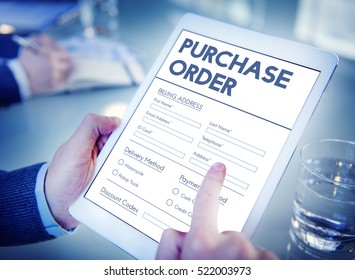 Purchase Order Online Form Deal Concept