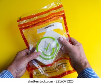 The Purchase Of A Product In An Airport Duty Free Packaged Sealed In A Transparent Safety Bag For Transport On The Plane