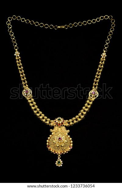 Pure 24 Carat Gold Jewellery Necklace Stock Photo (Edit Now) 1233736054