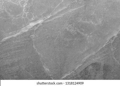 Pure Marble Stone Gray Background Top View. Empty Stone Table, Flat Lay