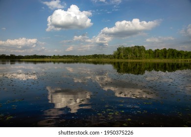 Pure Michigan Nature-clouds Over Lake In The Summer