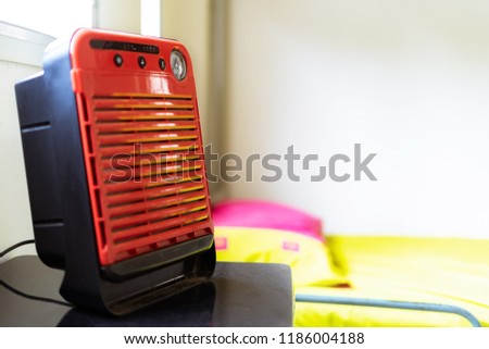 Pure Red Air Purifier Small Bedroom Stock Photo Edit Now