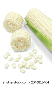 Pure white corn or Hokkaido corn is white corn that eat raw , the taste is similar milk and sweet