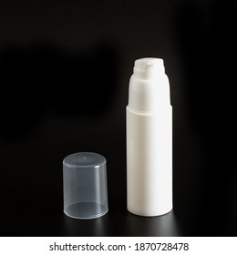 Pure White Plastic Container Lid Dispenser Stock Photo (Edit Now