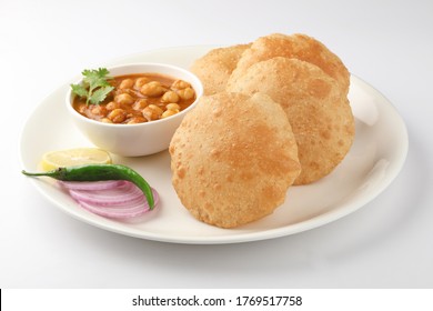 Puri And Chole Traditional Indian Food