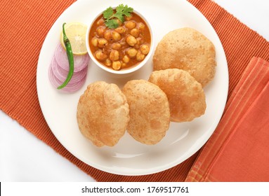 Puri And Chole Traditional Indian Food