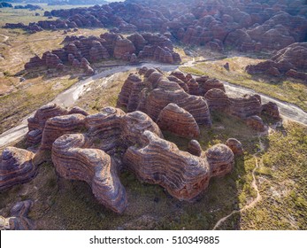 Purnululu National Park, Bungle Bungles. Western Australia. Aerial View