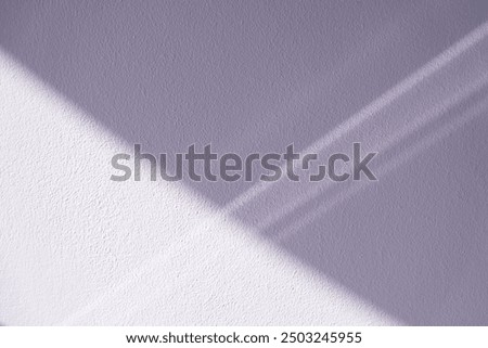 Purple Background, Llight,Shadow Window on Concrete Wall Texture for Product Presentation,Empty Studio Room Cement wall with Abstract line of Sunlight surface,Node Pastel lilac tone with copy space 