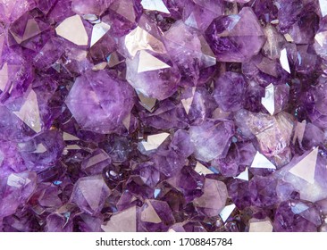 Purple background with natural crystals