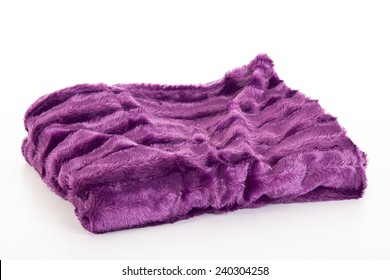 Purple Blanket On A White Background