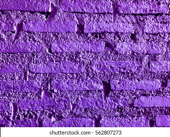 Purple Brick Room, Wall Texture Or Background