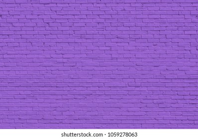 Purple Brick Wall For Background 