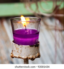 Purple Candle Light