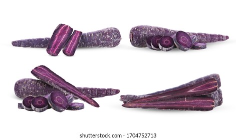 Purple Carrot On White Background