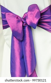 Purple Chair Cover At Wedding