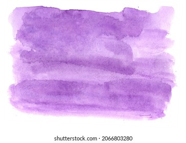 Purple color watercolor painting brush stroke