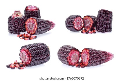 Purple Corn Isolated On White Background