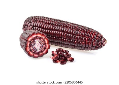 Purple Corn  Isolated On White Background