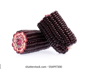 Purple Corn Isolated On A White Background