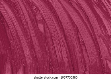 Purple Cosmetics Smear Pattern Background. Liquid Lipstick Cosmetic. Marsala Beauty Product Sample Closeup. Pink Swatch Matt Backdrop. Makeup Creamy Texture. Creamy Stroke