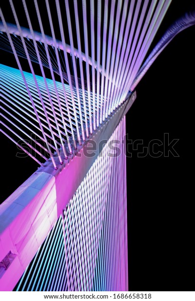 Purple Design Bridge from\
down