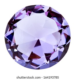 Purple Diamond On White Surface