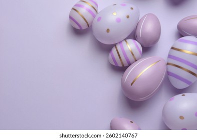 Purple Easter eggs on a purple background. Easter. - Powered by Shutterstock - Get 15% off with code: PIKWIZARD15