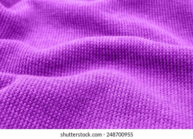 Purple Fabric As The Background.