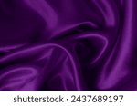 Purple fabric cloth texture for background and design art work, beautiful crumpled pattern of silk or linen.