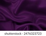 Purple fabric cloth texture for background and design art work, beautiful crumpled pattern of silk or linen.