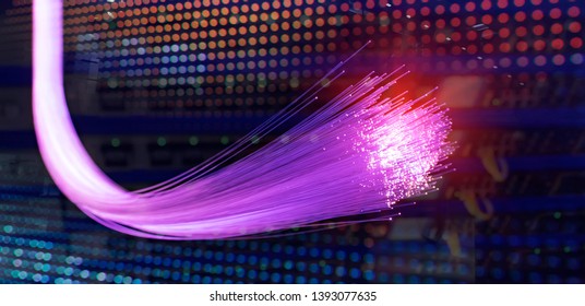 Purple Fiber Optics Lights Abstract Background