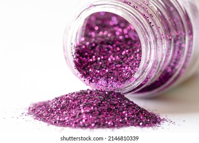 Purple Glitter Spilled From A Jar