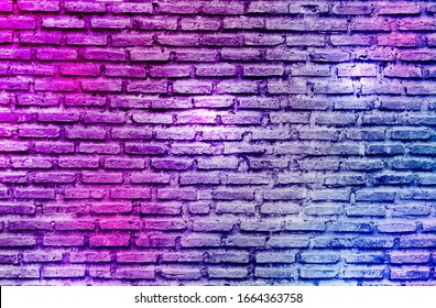 Purple Graffiti Brick Wall Background