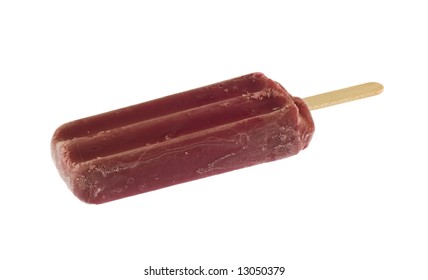 Purple, Grape Popsicle Isolated On White