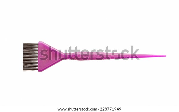 Purple Hair Dye Brush Isolated On Stock Photo Edit Now 228771949