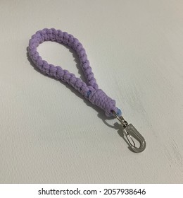 Purple Key Chain Macrame Hand Made