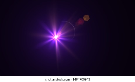 Purple Light Glow Lense Flare