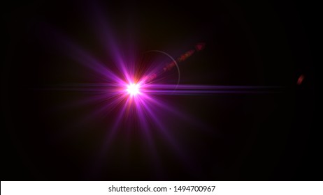 Purple Light Glow Lense Flare