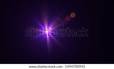 Purple light glow lense flare