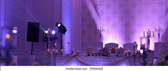 Purple Light Show On Wedding Stock Photo 729066424 | Shutterstock